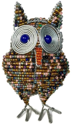 beaded owl figurine