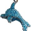 beaded dolphin key chain