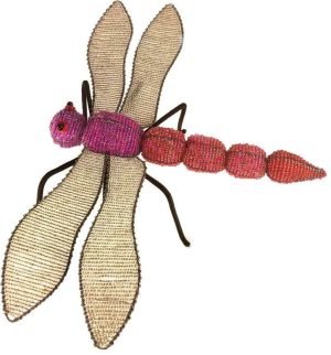 beaded dragonfly figurine