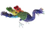 beaded peacock figurine
