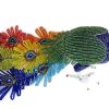 beaded peacock figurine